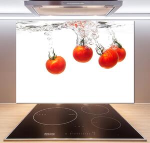 Sticlă printata bucătărie Tomatele sub apă