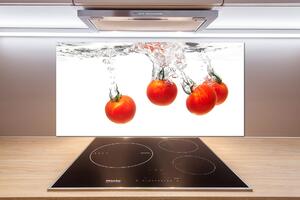 Sticlă printata bucătărie Tomatele sub apă