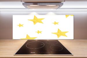 Panou sticlă bucătărie stele galbene