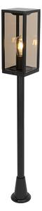 Lampa de exterior in picioare neagra cu fum 100 cm IP44 - Charlois