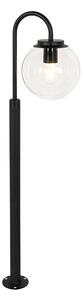 Lanterna moderna neagra cu sticla transparenta 100 cm IP44 - Sfera