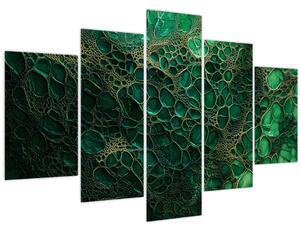 Tablou - Imagine microscopică verde (150x105 cm)