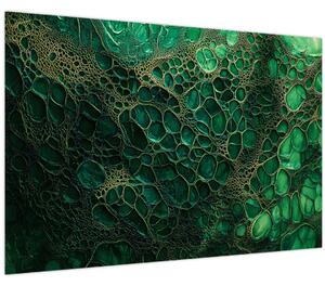 Tablou - Imagine microscopică verde (90x60 cm)