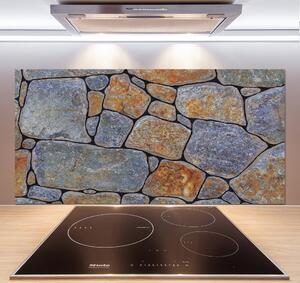 Panou sticlă decorativa bucătărie pietre