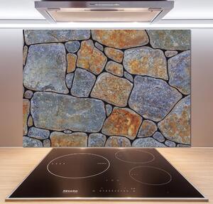 Panou sticlă decorativa bucătărie pietre