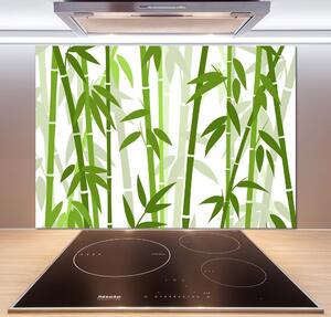 Panou sticlă decorativa bucătărie Bambus