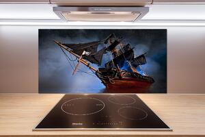 Sticlă pentru bucătărie corabie de pirati