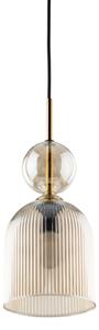 Pendul pe cablu SOPHIA 1xE14/10W/230V negru/bej fumuriu