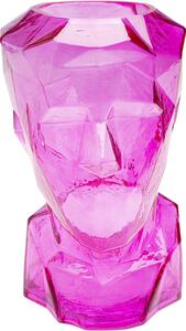 Vaza Prisma Face Roz 30 cm