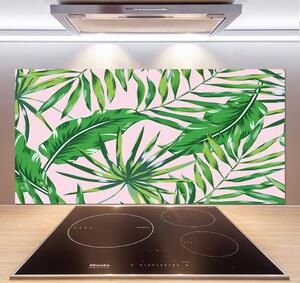 Sticlă bucătărie frunze tropicale