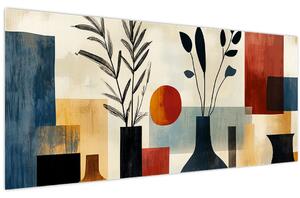 Tablou - Vaze cubiste (120x50 cm)