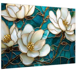 Tablou - Vitraliu cu magnolie (70x50 cm)
