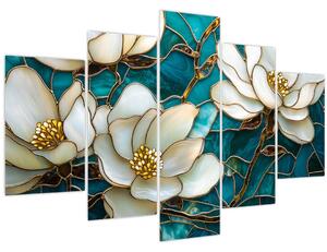 Tablou - Vitraliu cu magnolie (150x105 cm)
