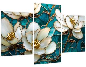 Tablou - Vitraliu cu magnolie (90x60 cm)