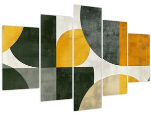 Tablou - Abstracție în culoare de măslin (150x105 cm)