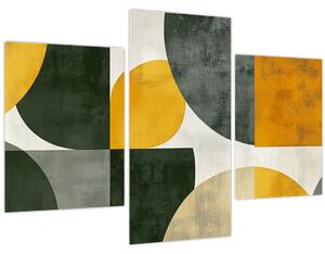 Tablou - Abstracție în culoare de măslin (90x60 cm)