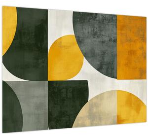 Tablou - Abstracție în culoare de măslin (70x50 cm)