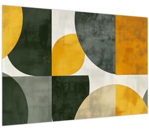 Tablou - Abstracție în culoare de măslin (90x60 cm)