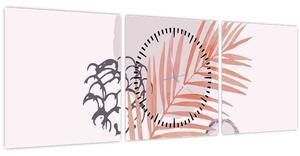 Tablou - Minimalism violet N⁰3 (cu ceas) (90x30 cm)
