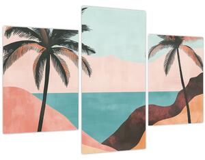 Tablou - Palmieri la mare (90x60 cm)