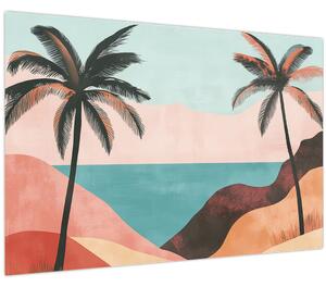 Tablou - Palmieri la mare (90x60 cm)