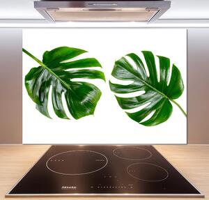 Panou sticlă decorativa bucătărie frunze tropicale