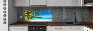 Panou perete bucătărie plaja tropicala