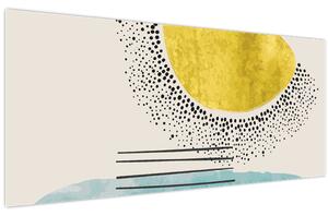 Tablou - pictură abstractă de plajă N⁰2 (120x50 cm)