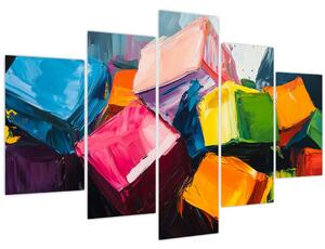 Tablou - Cuburi colorate (150x105 cm)