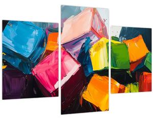 Tablou - Cuburi colorate (90x60 cm)