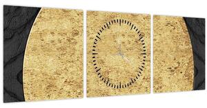 Tablou - Structura de aur N⁰2 (cu ceas) (90x30 cm)