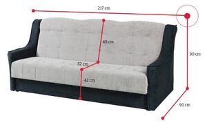 Canapea extensibilă tapițată AMAZONE, 217x90x90, kronos 22