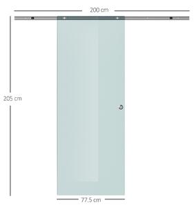 HOMCOM usa glisanta sticla rodata 77.5x205cm, transparenta | AOSOM RO