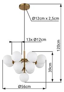 Lustră pe cablu Globo 56143-13GG GRAPPY 13xG9/5W/230V