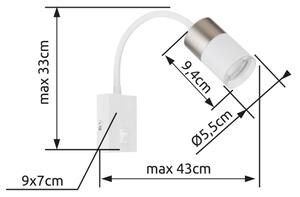 Spot de perete Globo 57851W BRISBON 1xGU10/25W/230V