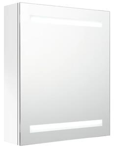 Dulap de baie cu oglindă și LED alb strălucitor 50x14x60 cm
