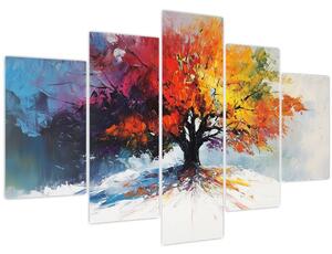 Tablou - Copac multicolor (150x105 cm)