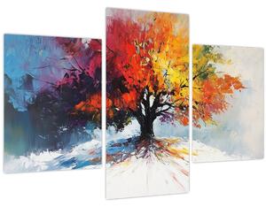 Tablou - Copac multicolor (90x60 cm)
