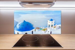 Sticlă printata bucătărie Santorini Grecia