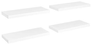 Rafturi de perete suspendate, 4 buc., alb, 60x23,5x3,8 cm, MDF