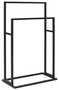 Suport de prosoape autonom, negru, 48x24x78,5 cm, fier