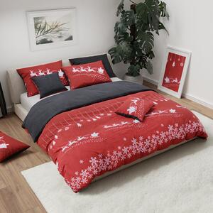 Lenjerie de pat din microplus ORNAMENTE ALBE rosie Dimensiune lenjerie de pat: 70 x 90 cm | 140 x 200 cm