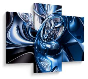 Tablou cu abstracție - cercuri (90x60 cm)