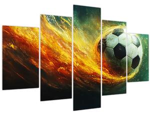 Tablou - Minge de Fotbal în Zbor (150x105 cm)