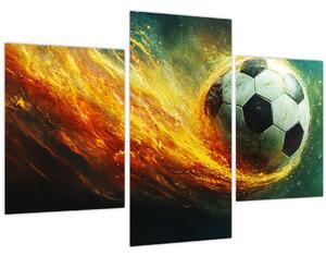 Tablou - Minge de Fotbal în Zbor (90x60 cm)