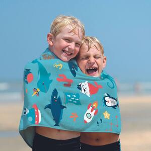 Prosop de plaja pentru copii Culoare albastru, PLAGE