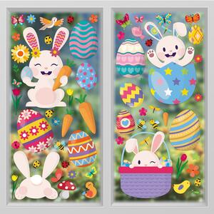 Sticker PVC - Happy Bunnies Easter Windows Clings