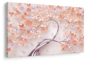 Tablou florilor de pom din coral - abstract (90x60 cm)