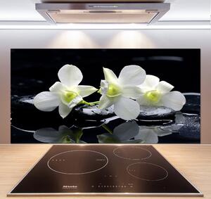 Panou sticlă decorativa bucătărie Orhidee