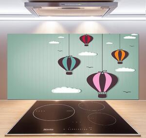 Panou sticlă decorativa bucătărie baloane care zboară
